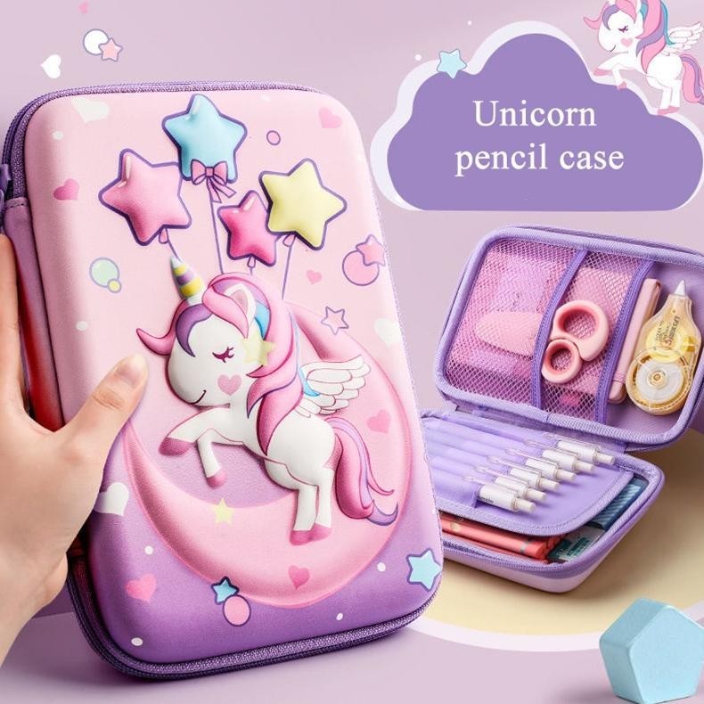 

Tempat Pensil Motif Kartun Unicorn 3D Bahan EVA Untuk Anak Perempuan