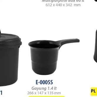 Gayung Air Warna Hitam Plastik Awet Kuat Tebal Premium Onyx Kapasitas 1.45L Gayung Air Besar Gayung 