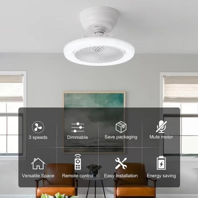 Lampu Kipas Led 36W Lampu Langit-Langit Remote Ruang Tamu Kamar Tidur | Myers.Warung