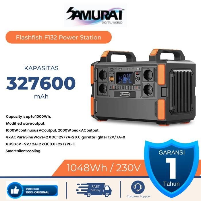 FLASHFISH 1048WH 1000W POWER STATION POWER SUPPLY LISTRIK TENAGA SURYA