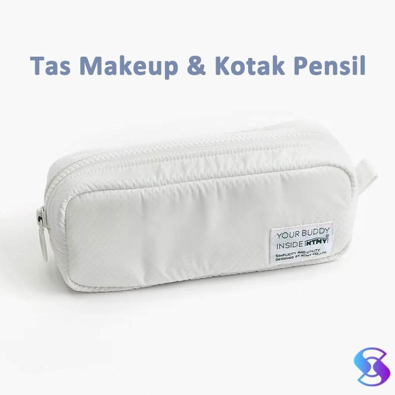 

Premium Tempat Pensil Putih/ Kotak Pensil/ Kosmetik Tempat /Tas Makeup-Suning Mall Ss-64