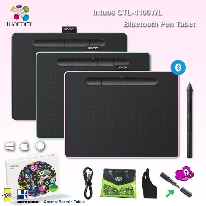 Wacom Intuos S Ctl-4100Wl Bluetooth Pen Tablet Ctl-4100 Small