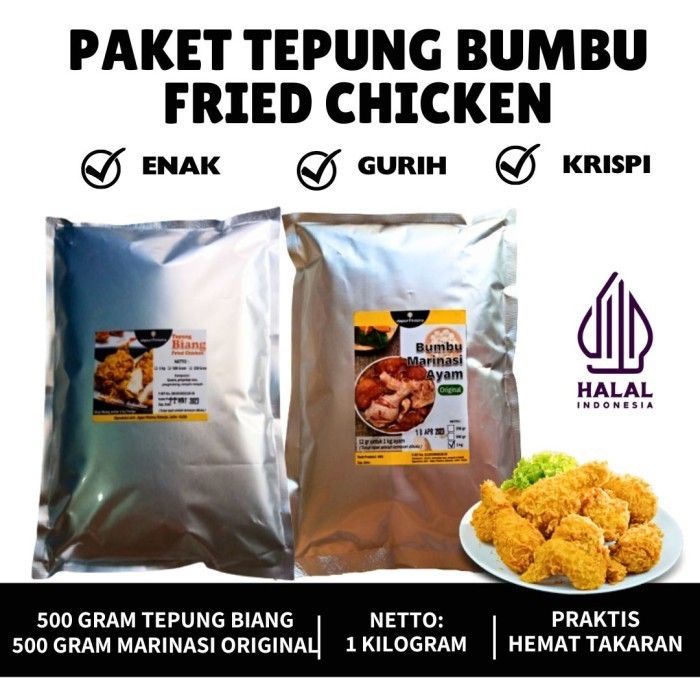 

Tepung Biang Bumbu Marinasi Fried Chien Bumbu Inti 1 Kg