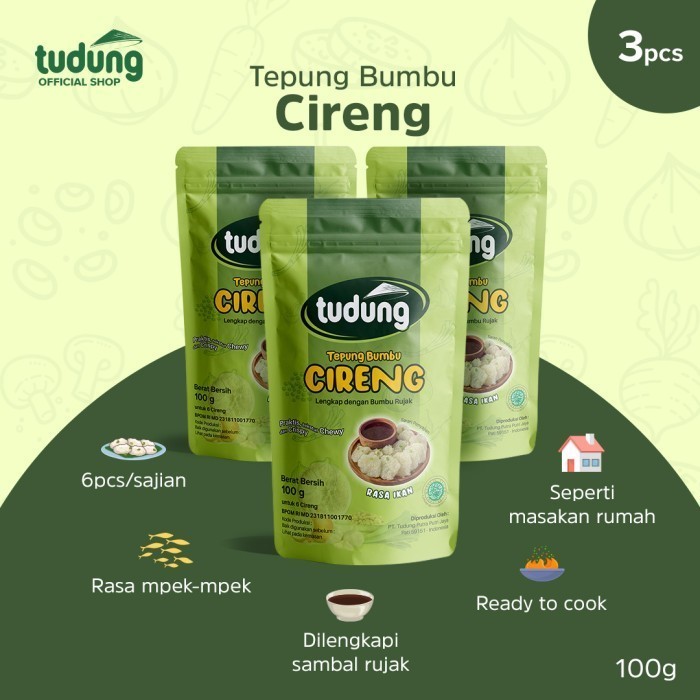 

Tp Tudung Tepung Bumbu Cireng 100G Bundling 3Pcs