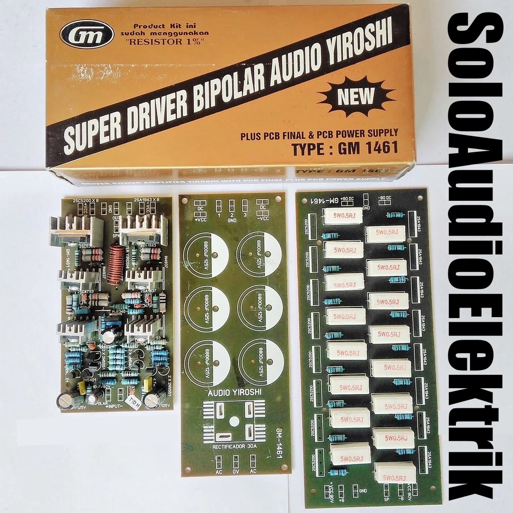 Kit Driver Power Amplifier Mono + PCB PSU + PCB Final GM 1461