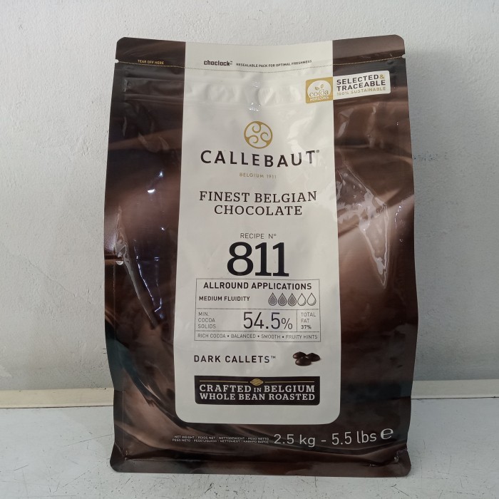 

callebaut 811 dark chocolate callets K01