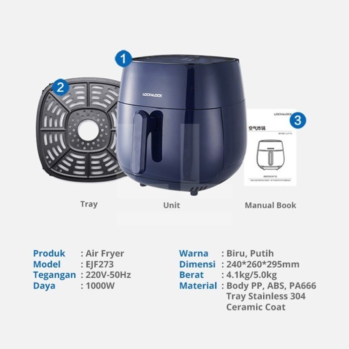 Locknlock Air Fryer 4.0 L - Ejf273