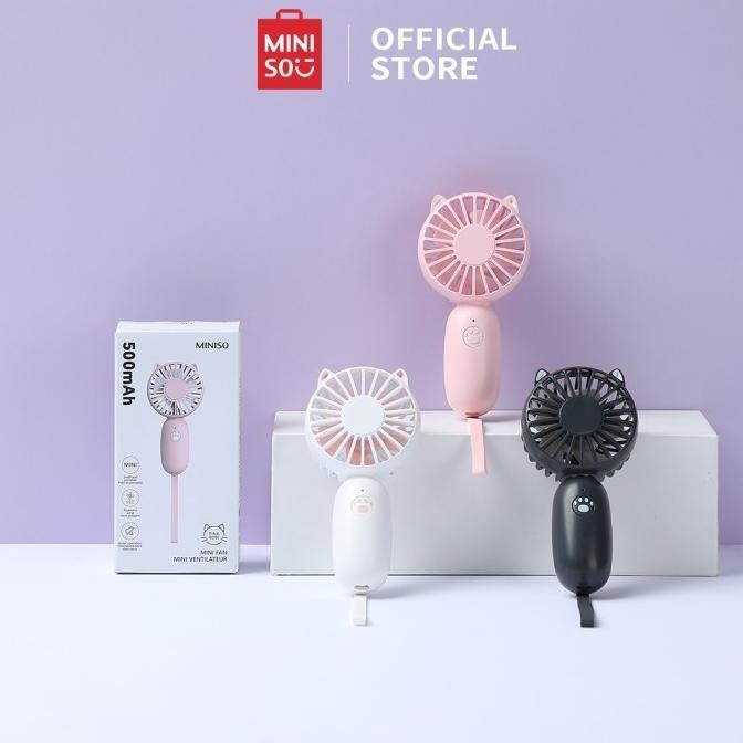 MINISO Mini Fan Kipas Angin Portable Listrik Tangan Genggam Pegang