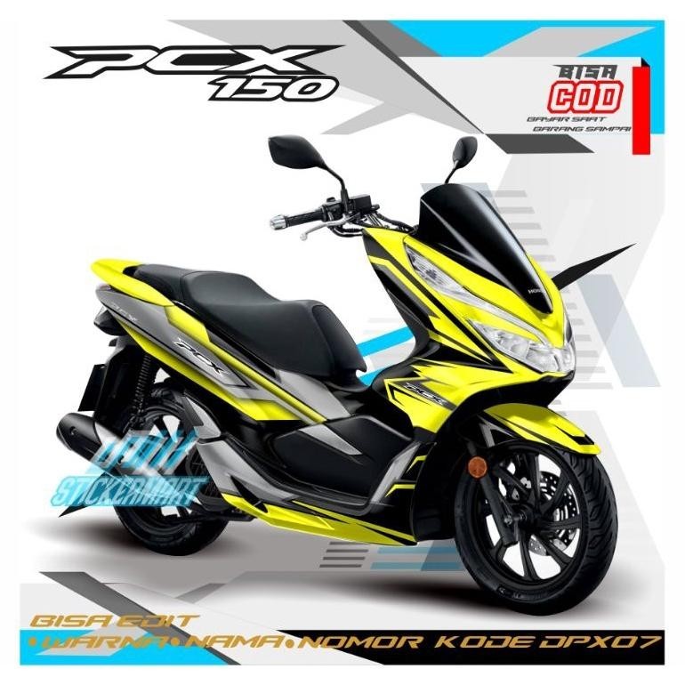 Decal PCX 150 lokal variasi grafis warna modifikasi motor full body sticker