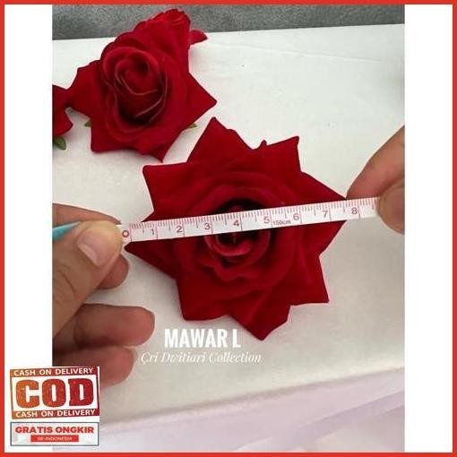 Promo Bunga Mawar Beludru Ukuran L Rias Pengantin/ Hairdo/ Sanggul Jaminan Mutu