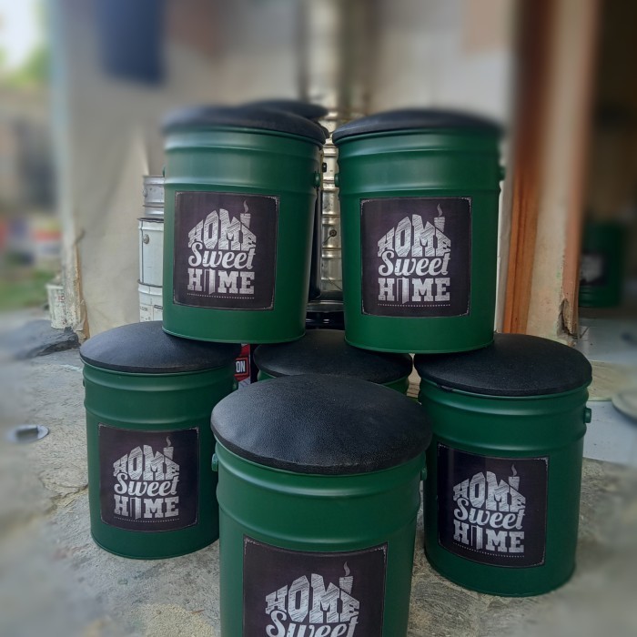 Ready Stok - Pree Order Kursi Tong Kaleng/Besi Bangku Tong (Kursi Doang)