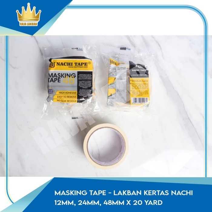 

MASKING TAPE / LAKBAN KERTAS NACHI 12MM, 24MM, 48MM X 20 YARD