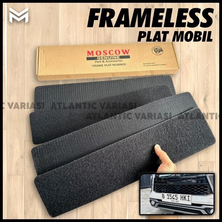 SET DUDUKKAN PLAT FRAMELESS / TATAKAN PLAT MOBIL DUDUKAN FRAME NOMOR MOBIL ( CLEAN LOOK ) PLAT VARIA