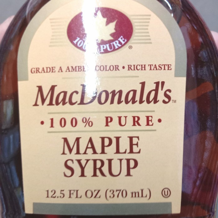 

Maple Syrup 100% Pure Mcdonald 370 Ml/Sirup Maple