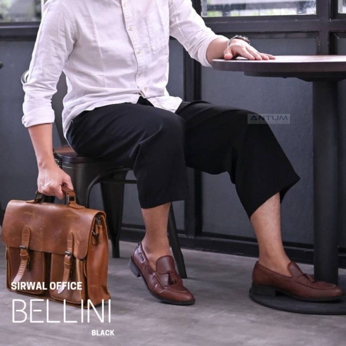 Sirwal Office Bellini Black Antum Celana Sirwal Kantor Cingkrang Hitam