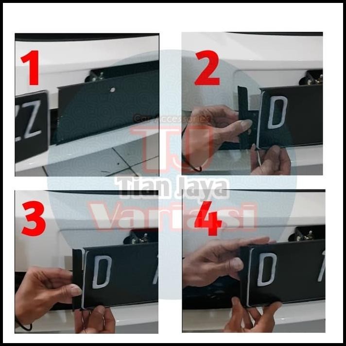 TATAKAN DUDUKAN PLAT NOMOR MOBIL HONDA CRV BINGKAI SLIP ON SAMPING