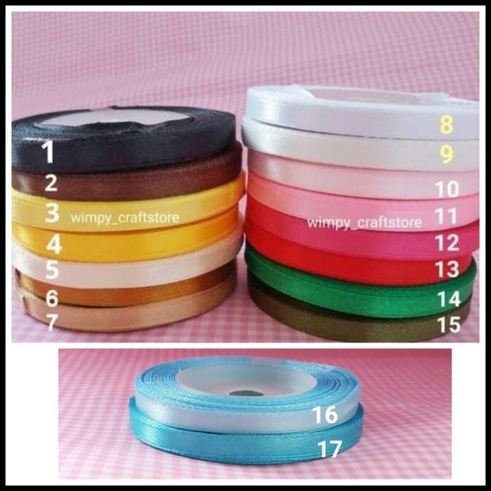 

DISKON PITA SATIN 1/4 INCH BAHAN KERAJINAN TANGAN DEKORASI PITA ORGANDI KADO