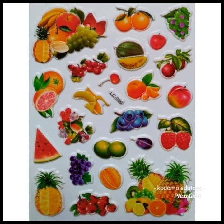 

DISKON STICKER STIKER ANAK TIMBUL BUAH FRUITS 2100 !!!!!!!