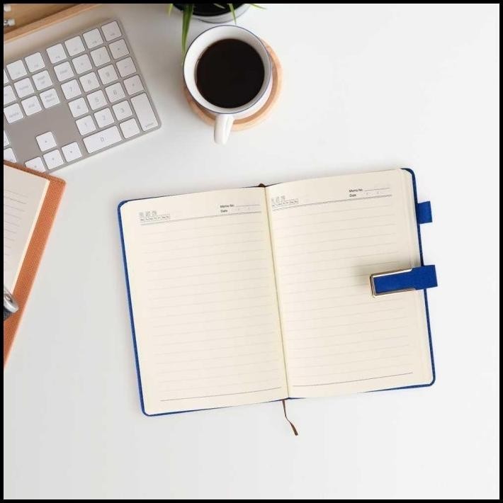 

DISKON BUKU AGENDA CATATAN KERJA BINDER MAP COVER KULIT KERTAS A5 - BIRU !!!