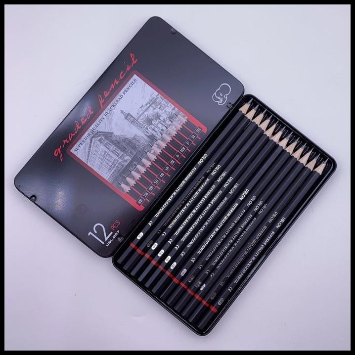 

BEST DEAL ISI 12 PCS PENSIL GAMBAR SKETSA SET LENGKAP 2H H F B HB 2B 3B 4B 5B 6B
