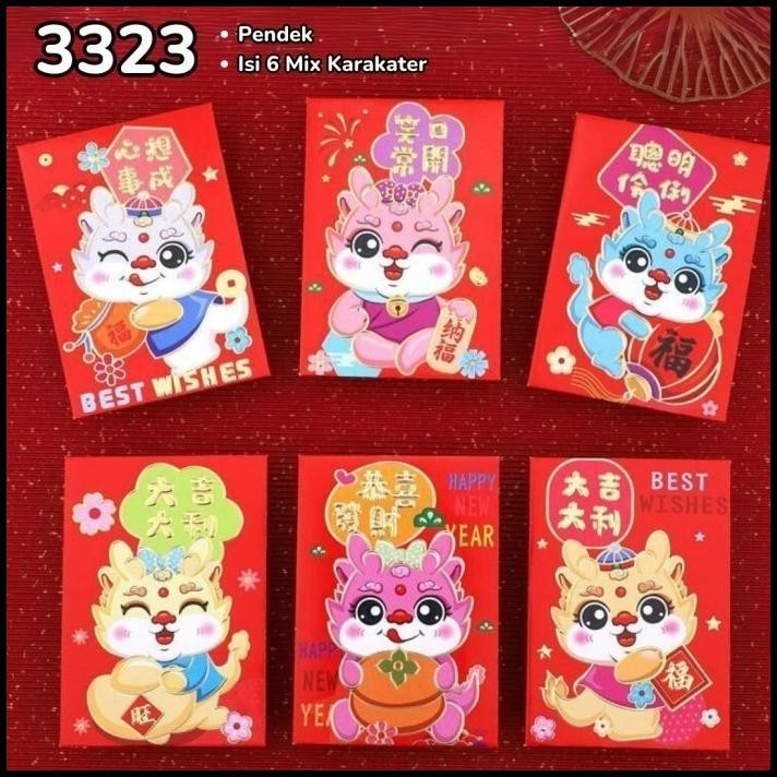 

DISKON ANGPAO PENDEK ISI 6 TAHUN NAGA 2024 DRAGON HONGPAO IMLEK LUCU MURAH !