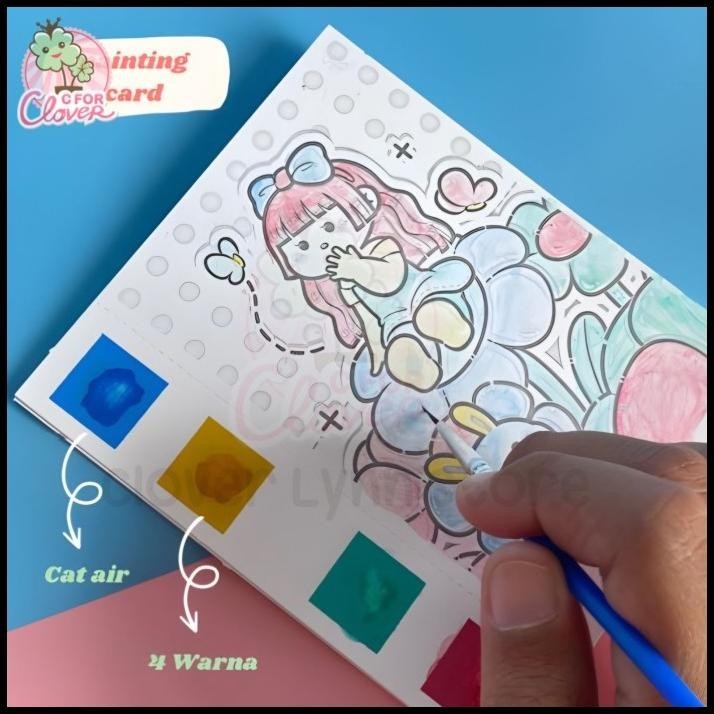 

BEST DEAL DIY WONDERFUL PAINTING CARD WATERCOLOUR CAT AIR SOUVENIR BIRTHDAY KADO