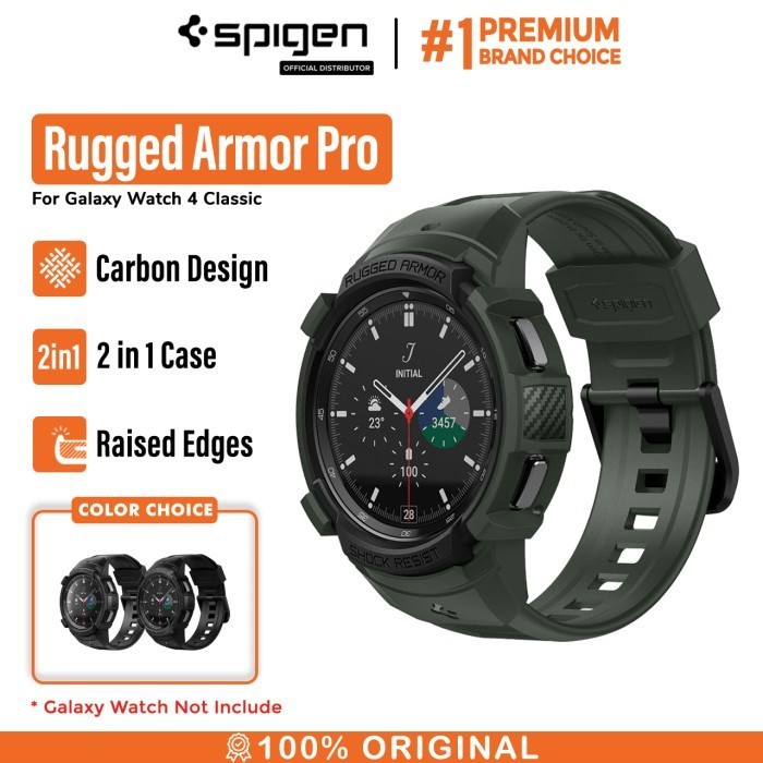 STRAP /CASE GALAXY WATCH 4 CLASSIC 46MM /42MM SPIGEN RUGGED ARMOR SOFT - 46MM, MILITARY GREEN