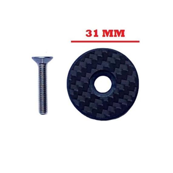 Premium Top Cap Carbon Tutup Stem Flat Wcs Headset Karbon Oversize Topcap Star Nut Jangkar Sepeda Mt