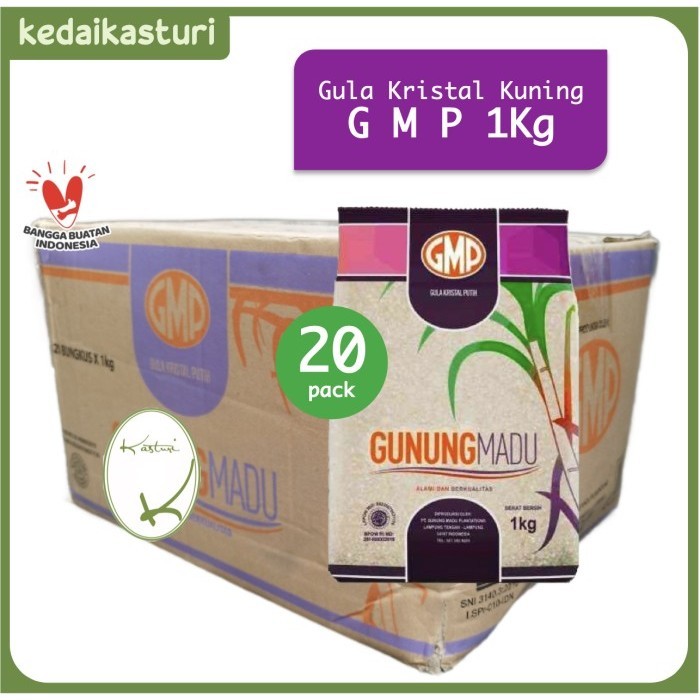 

Gmp 1Kg Gula Pasir Kristal Kuning [1 Karton X 20 Pack] - Adelineez