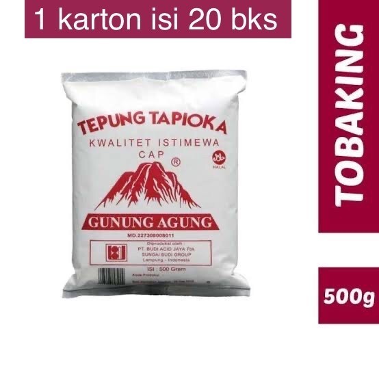 

Tepung Tapioka Gunung Agung 500 Gram (1 Karton Isi 20 Bks)