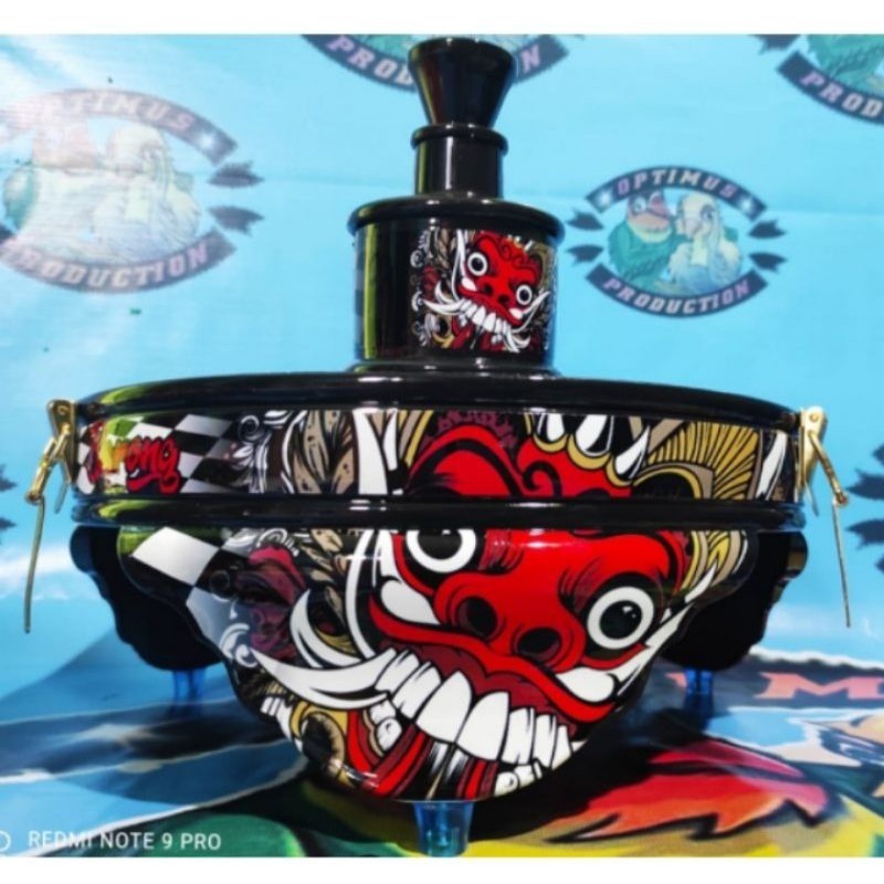 TEBOK KANDANG BURUNG LOVEBIRD PVC MOTIF BARONG