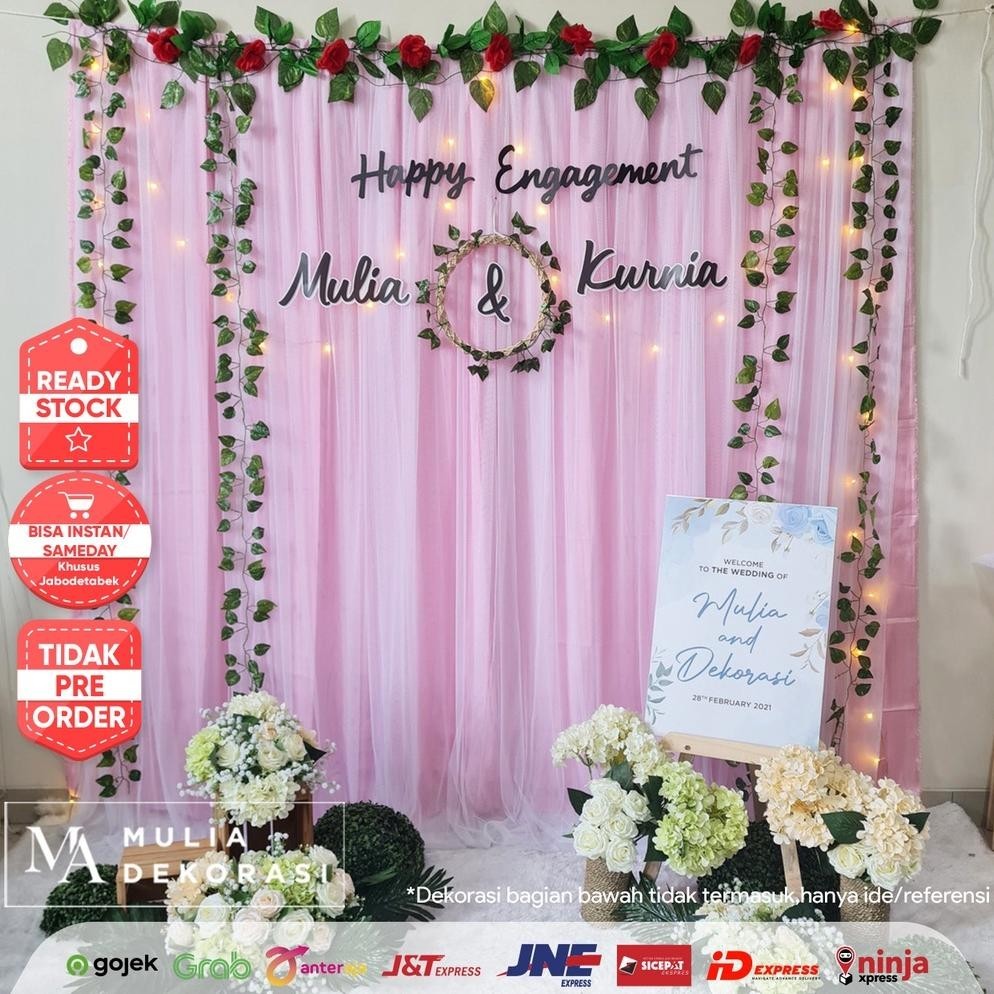 DCF Dekorasi Bekdrop Lamaran Nikahan Syukuran Aqiqah Khitan Background Dinding Paket Mulia OO TERLAR