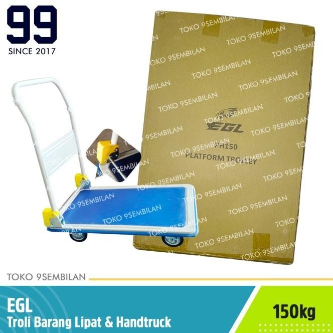 Trolley Kereta Dorongan Barang Lipat 150Kg Troli / Hand Truck Barang