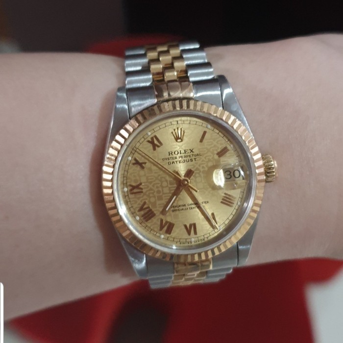 JAM TANGAN BEKAS ORIGINAL / ROLEX DATEJUST 18K