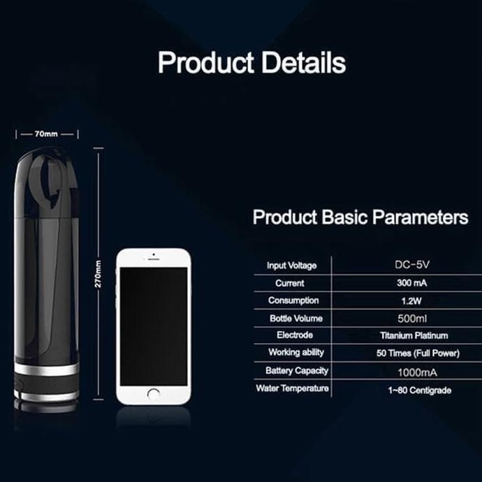 Hydrogen Bottle water botol air minum tumbler anak 500ml