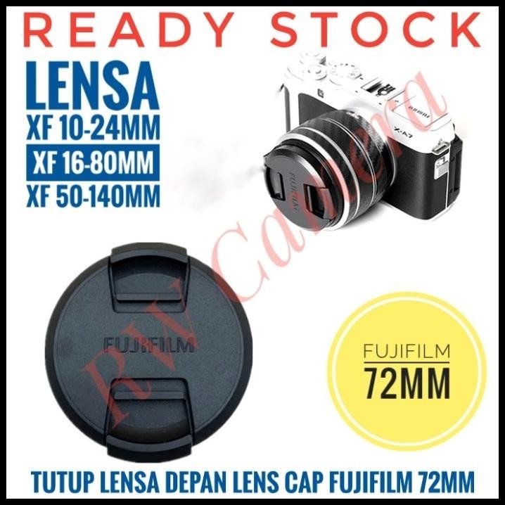 Lens Cap Fujifilm 72Mm Tutup Lensa Depan Fuji 72 Mm 10-24Mm 50-140Mm