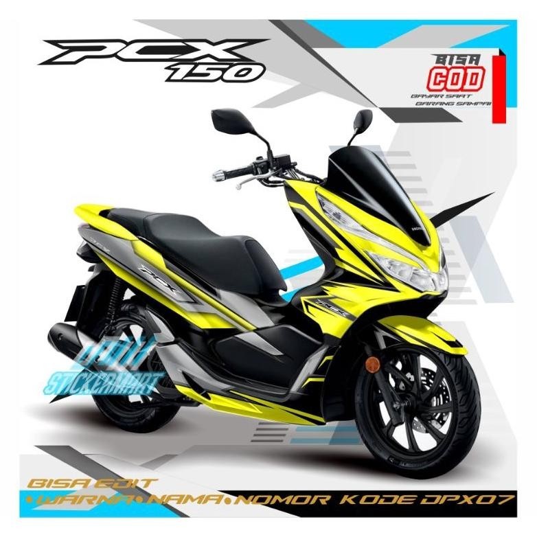 Decal PCX 150 lokal variasi grafis warna modifikasi motor full body sticker