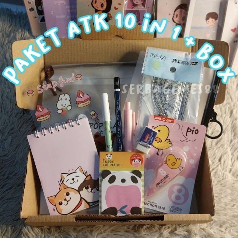 

SERBAGEMES88 - SET ALAT TULIS 10 IN 1 LENGKAP / STATIONERY UNTUK HADIAH / HAMPERS KADO GIFT UNTUK LEBARAN / HAMPERS WISUDA DAN ULANG TAHUN / ALAT TULIS PAKET / ALAT TULIS MURAH / PAKET ANAK UNIK DAN BERMANFAAT / BOX KADO PEREMPUAN LAKI LAKI / BUKU TULIS