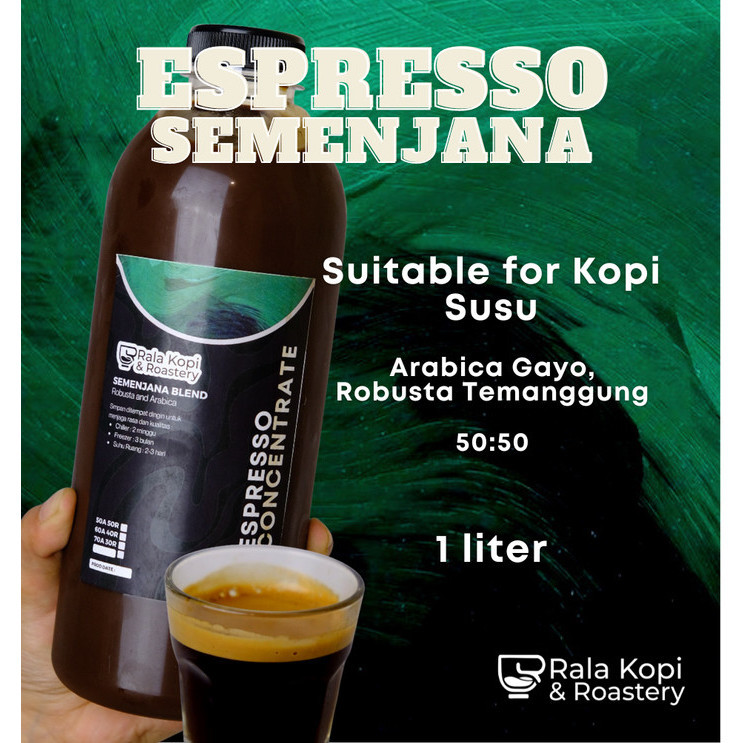 

Ready Espresso Cair / Konsentrat kopi Coffee Concentrate 1 liter