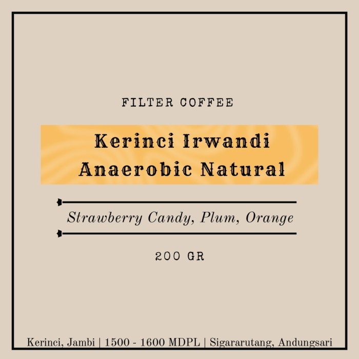 

Ready Arabika Irwandi Anaerobic Natural 200 gr