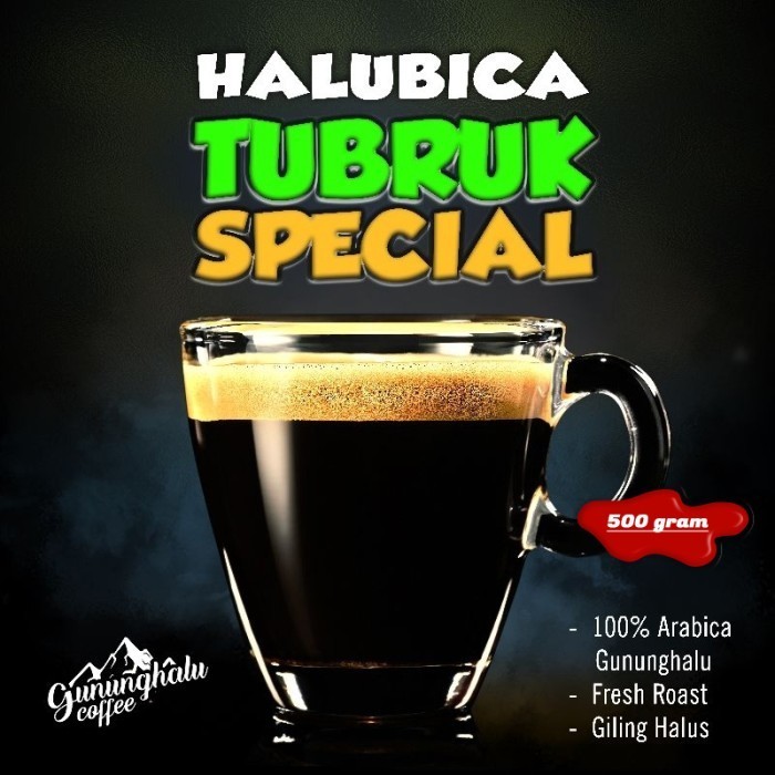 

Ready KOPI TUBRUK BUBUK ARABIKA GUNUNG HALU - HALUBICA - 100gr