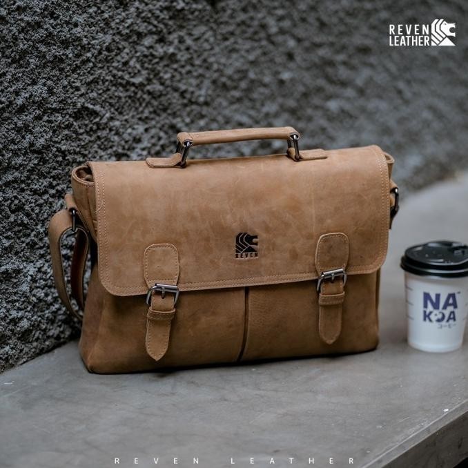 Tas Laptop Kulit Pria / Tas Kerja Pria / Tas Kantor Kulit Asli - REVEN CDS