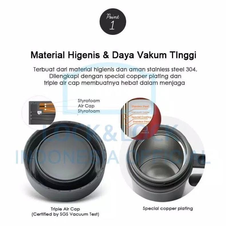 KJH Lock and Lock n Lock & Lock Mug Hot and Cool 500ml Termos Tumbler Black TERLARIS