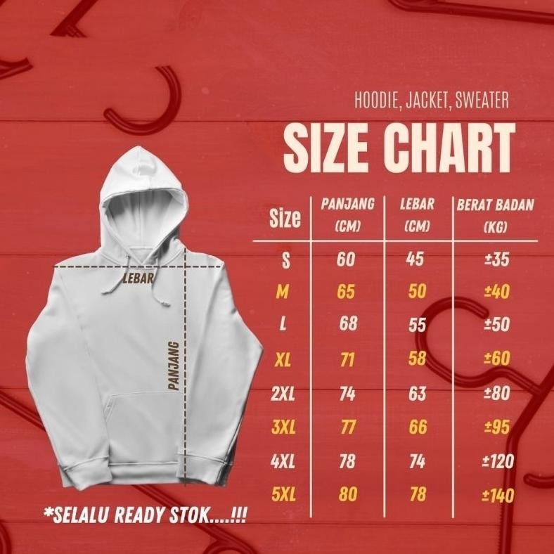 Hoodie Pria Wanita Big Size (S - 6Xl) Jaket Stitch Halloween Oversized S M L Xxl Xxxl 4Xl 5Xl 6Xl Ko