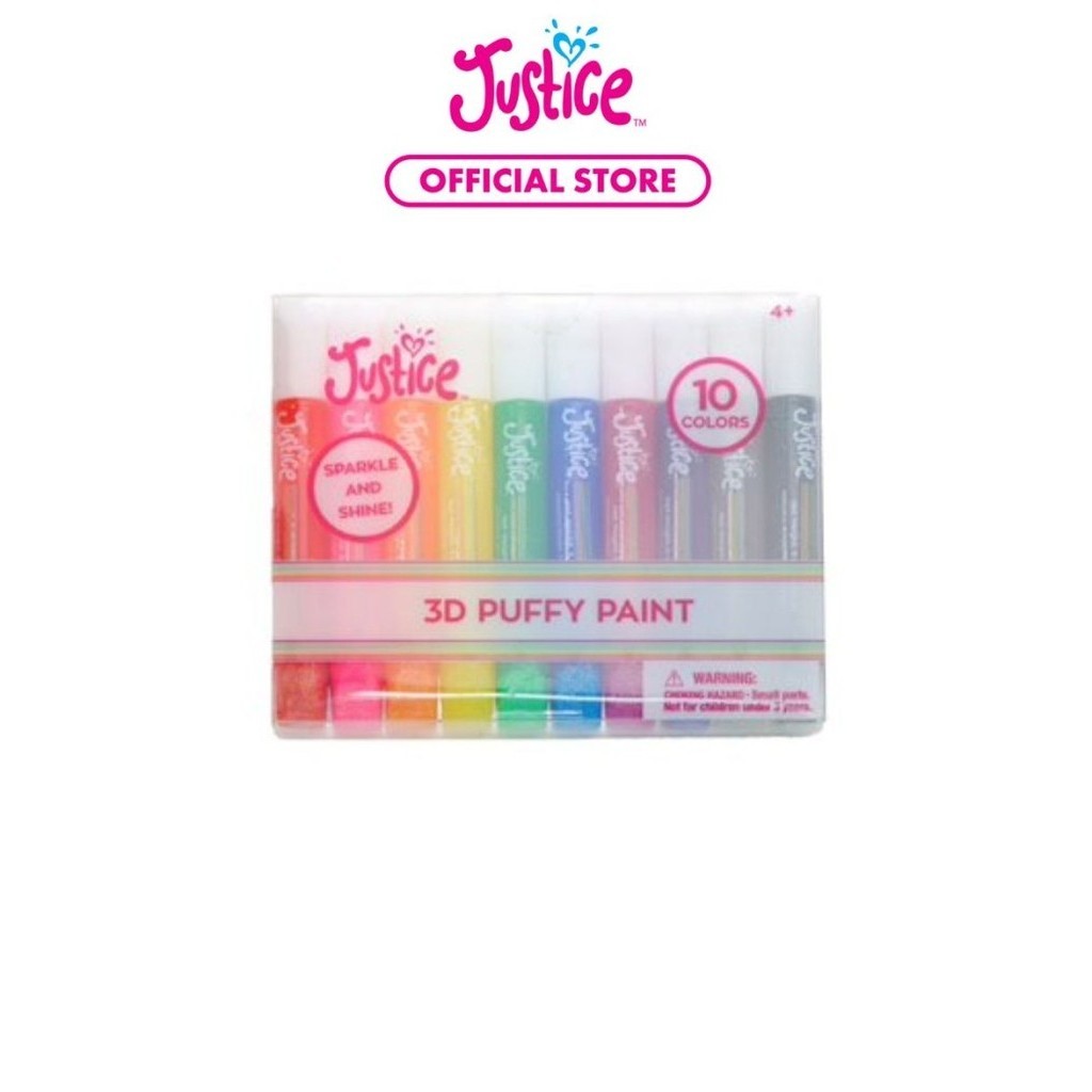 

Ready Justice Girls 10 Pack Puffy Paint Pens - Alat Tulis Pulpen Warna