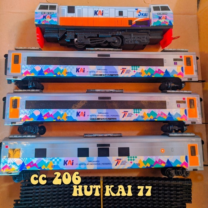 Cabre Mainan Kereta Api Indonesia,Miniatur Kereta Api Cc 206 Hut Kai 77