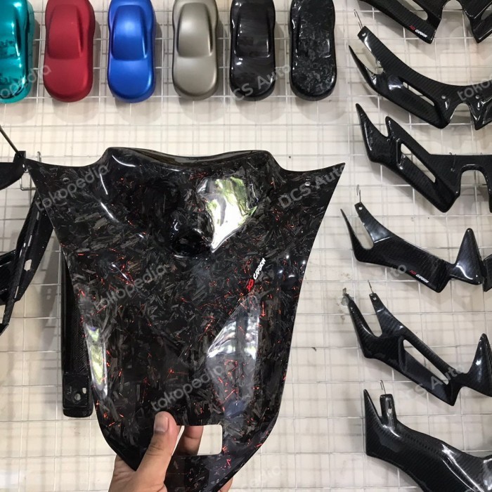 Cover Dasi All New Aerox 155 connected carbon forged Red