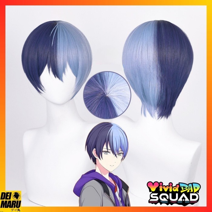 Wig Cosplay Project Sekai Aoyagi Toya Vivid Bad Squad Rambut Palsu