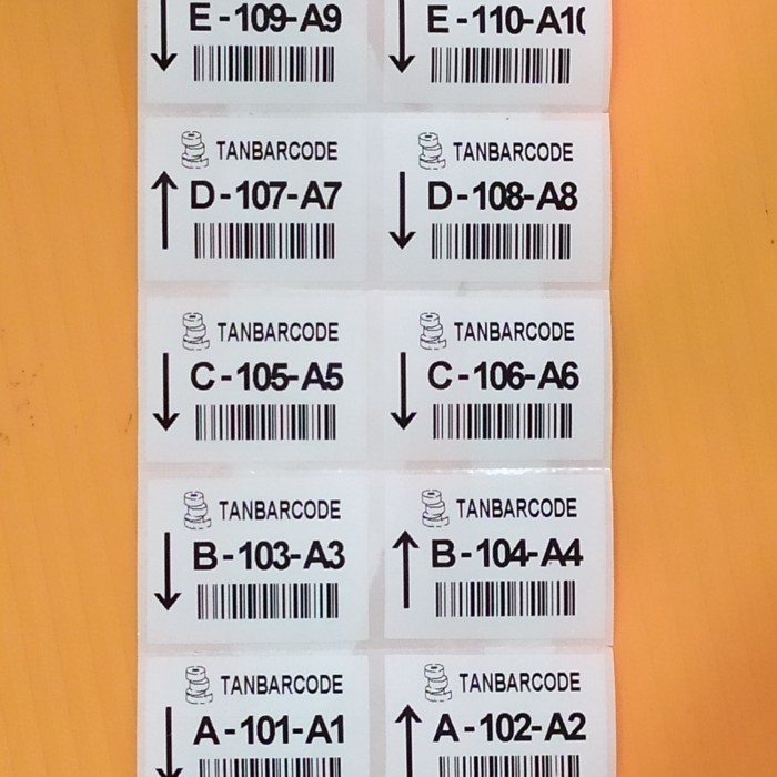 

sticker cetak barcode/qr waterproof 4x10 K01