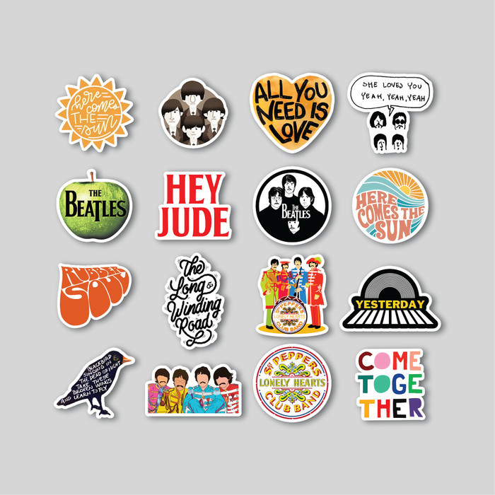 

STICKER PACK THE BEATLES STICKER TUMBLER STIKER LAPTOP KOPER HELM K01